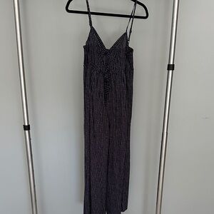O'Neill Navy and White Polka Dot Jumpsuit